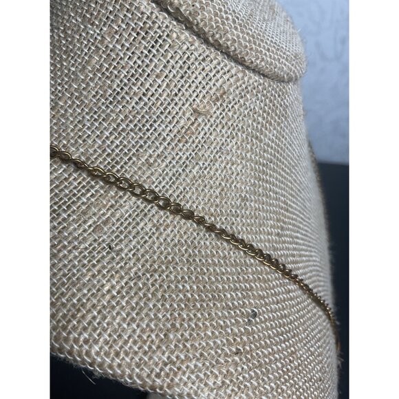 Gold Chevron Statement Necklace With Lobster Clasp - Picture 2 of 4